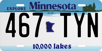 MN license plate 467TYN