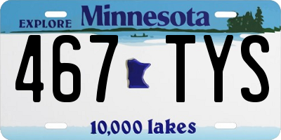 MN license plate 467TYS