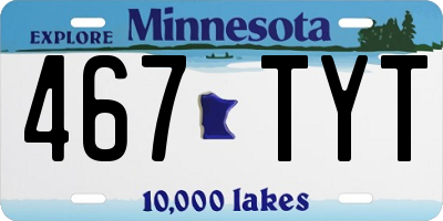 MN license plate 467TYT