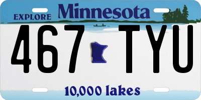 MN license plate 467TYU