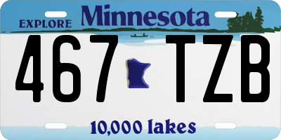 MN license plate 467TZB