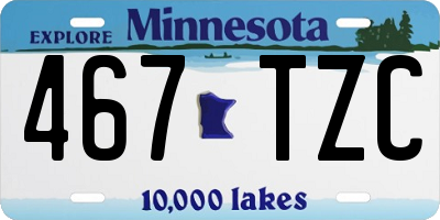 MN license plate 467TZC
