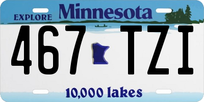 MN license plate 467TZI