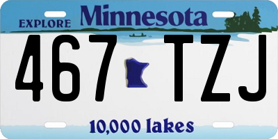 MN license plate 467TZJ