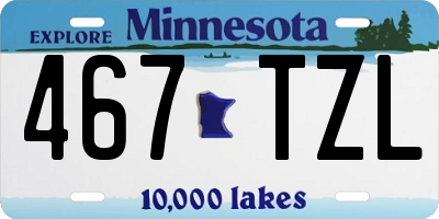 MN license plate 467TZL