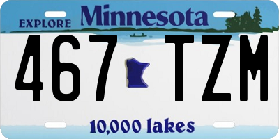 MN license plate 467TZM