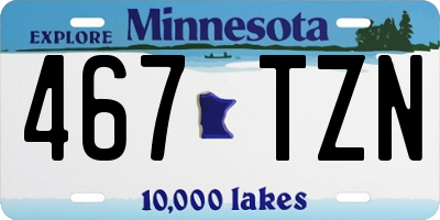 MN license plate 467TZN