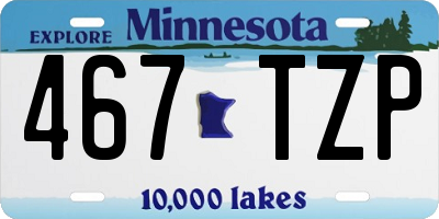 MN license plate 467TZP