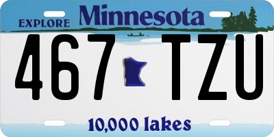 MN license plate 467TZU