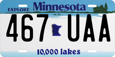 MN license plate 467UAA