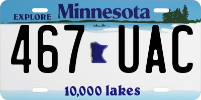 MN license plate 467UAC
