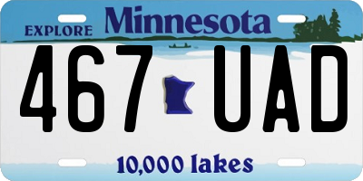 MN license plate 467UAD