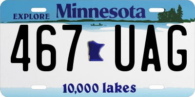 MN license plate 467UAG