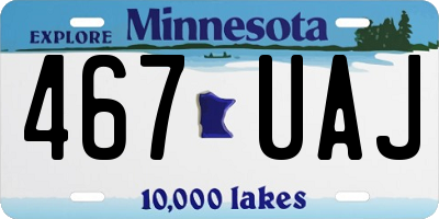 MN license plate 467UAJ