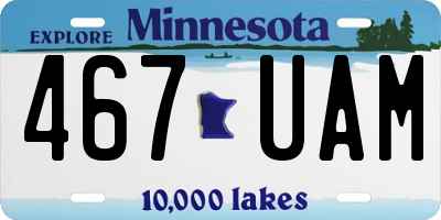 MN license plate 467UAM