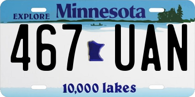 MN license plate 467UAN
