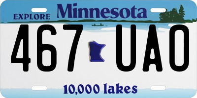 MN license plate 467UAO