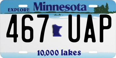 MN license plate 467UAP