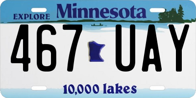 MN license plate 467UAY