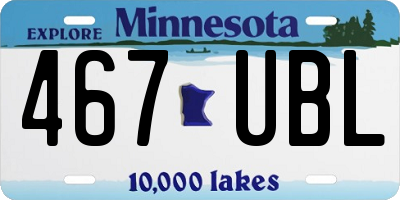MN license plate 467UBL