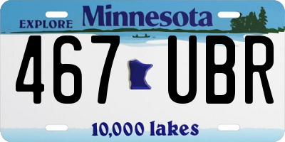 MN license plate 467UBR