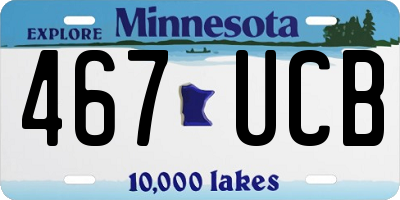 MN license plate 467UCB
