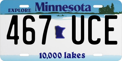MN license plate 467UCE