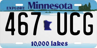 MN license plate 467UCG