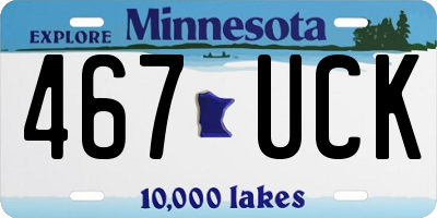 MN license plate 467UCK