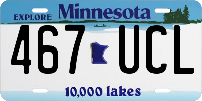 MN license plate 467UCL