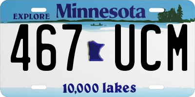 MN license plate 467UCM