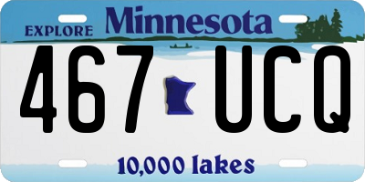 MN license plate 467UCQ
