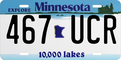 MN license plate 467UCR