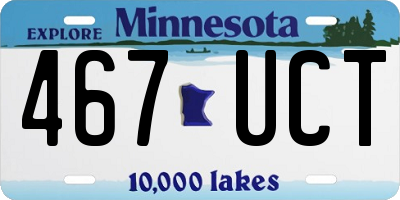 MN license plate 467UCT