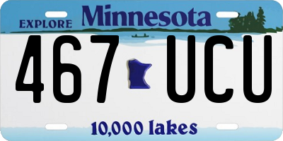 MN license plate 467UCU