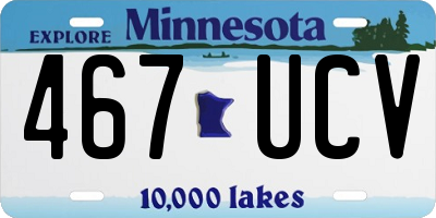 MN license plate 467UCV