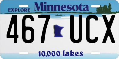 MN license plate 467UCX