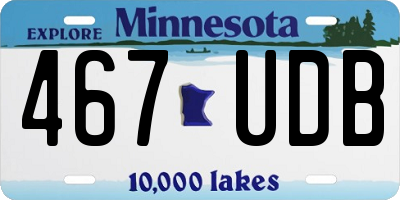 MN license plate 467UDB