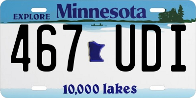 MN license plate 467UDI
