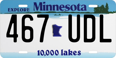 MN license plate 467UDL