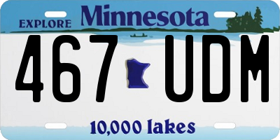 MN license plate 467UDM