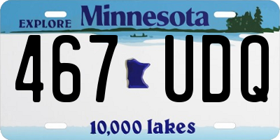 MN license plate 467UDQ