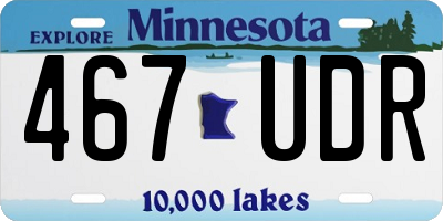 MN license plate 467UDR