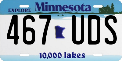 MN license plate 467UDS