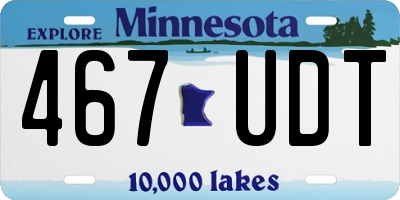 MN license plate 467UDT