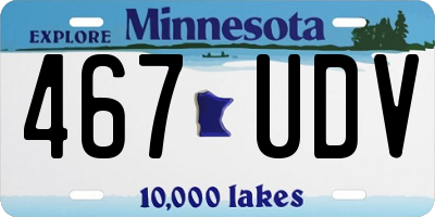 MN license plate 467UDV