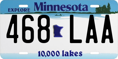 MN license plate 468LAA