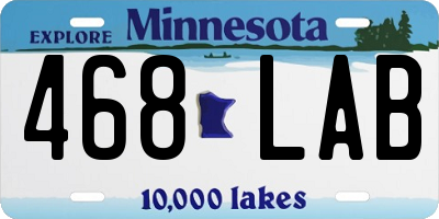 MN license plate 468LAB