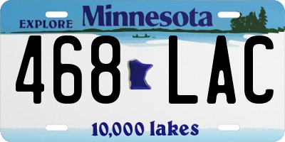 MN license plate 468LAC