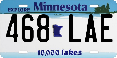 MN license plate 468LAE